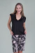 Pijama Estilo Pescador com Detalhe em Renda em Liganete