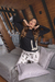 Pijama Feminino Adulto Mãe Blusa Manga Longa com Babado no Ombro