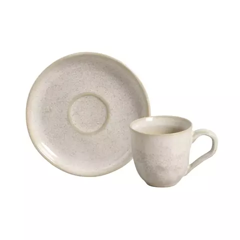 Conjunto com 6 Xícaras de Café com Pires Bio Latte