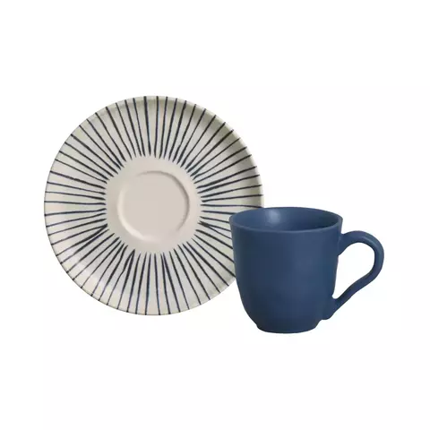 Conjunto com 6 Xícaras de Café com Pires Bio Elemento
