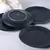 Conjunto com 6 Pratos Raso Orgânico Preto Matte na internet