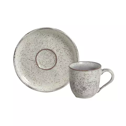 Conjunto com 6 Xícaras de Café com Pires Bio Pistache