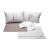 Combo Casa Afetiva Bege kit de mesa 2 lugares + 2 almofadas baguetes personalizadas