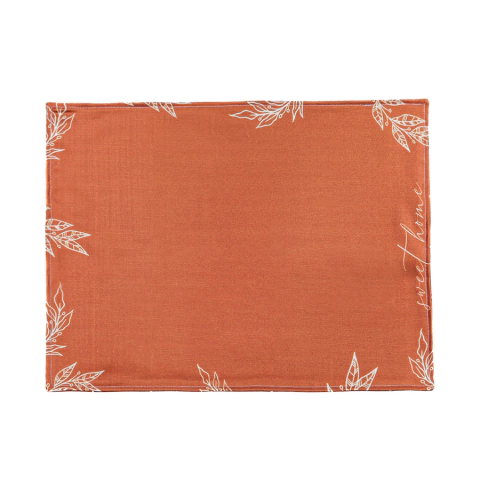 Lugar americano terracota grid verso sweet home