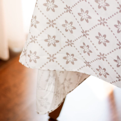 Toalha de Mesa Retrô Linho Rústico - cinza taupe - comprar online