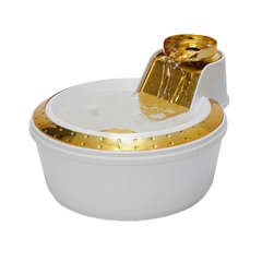 Fonte Bebedouro Petlon Premium - Branco/Ouro 110v