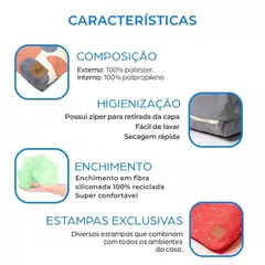 Imagem do Almofada para Cachorro - Pied de Poule Rosa