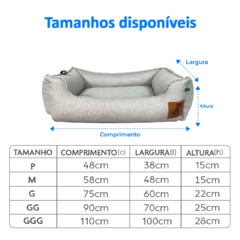 Imagem do Cama em Linho Impermeável Mabuu Pet - Gelo