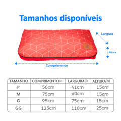 Almofada para Cachorro - Linhas Geométricas Vermelha - comprar online