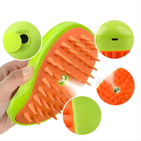 Escova Elétrica Massageadora e Vaporizadora para Gatos e Cães - Limpeza, Relaxamento e Remoção de Pelos - comprar online