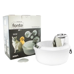 Fonte Bebedouro Petlon Premium Branco/Prata - comprar online