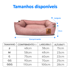 Imagem do Cama em Linho Impermeável Mabuu Pet - Rosa