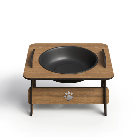 Comedouro Elevado com 1 Tigela em MDF -- Conforto e Estilo nas Refeições do Seu Pet - comprar online