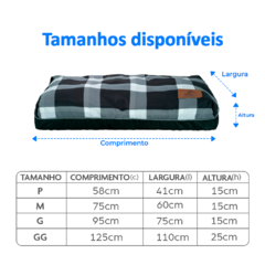 Almofada para Cachorro - Xadrez Preto - comprar online