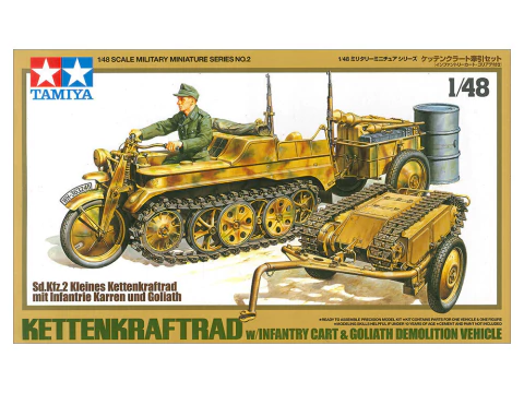 1/48 Kettenfraftrad W/infantry Cart & Goliath Demolition Vehicle