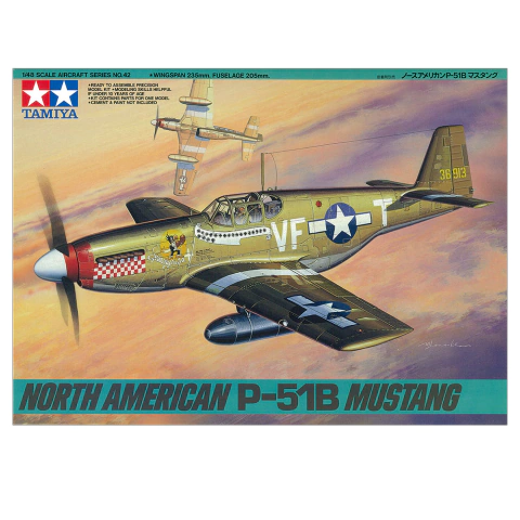 1/48 ESCALA NORTE-AMERICANA P-51B MUSTANG - Tamiya - (kit de Montagem)