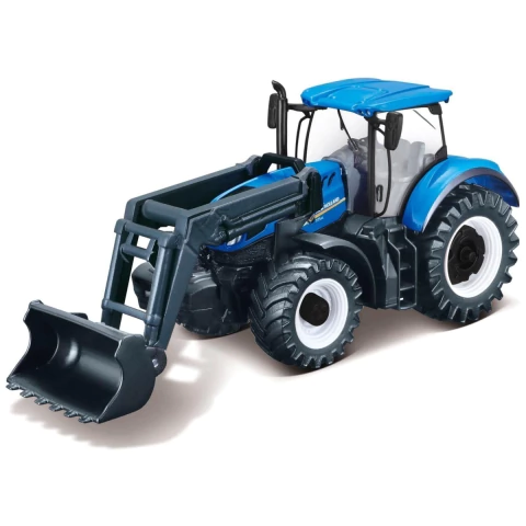 Miniatura - Trator - T7.315 Com Pá Carregadeira - New Holland - Bburago Farm