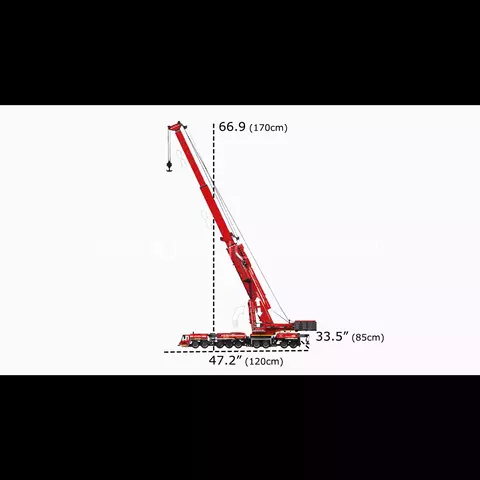 Mould King Liebherr LTM 11200 Vermelho – Guindaste Técnico de Engenharia MOC-20920