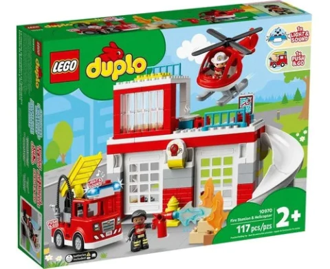 LEGO Duplo - Quartel dos Bombeiros e Helicóptero - 10970