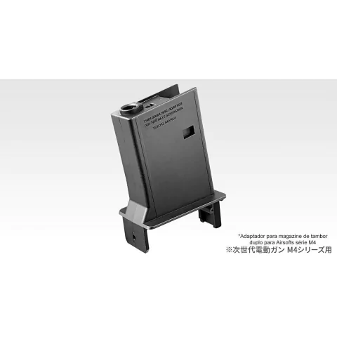 Adaptador para magazine de tambor dupla para Airsoft da série M4 - Tokyo Marui