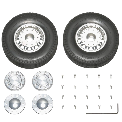 Rodas frontais de alumínio de 20 raios 1/14 Tractor - Tamiya