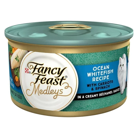 Fancy Feast Medleys Ocean Whitefish with Veggies Bechamel Sauce x 85g