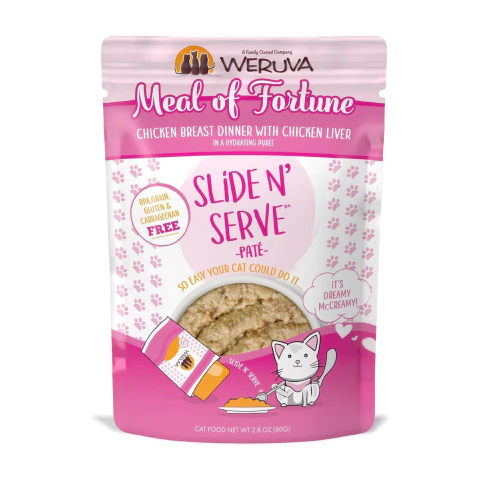 Weruva Slide N' Serve - Meal of Fortune - Chicken Breast & Chicken Liver dinner paté - Pechuga e hígado de Pollo en paté - Sobre x 80g - comprar online