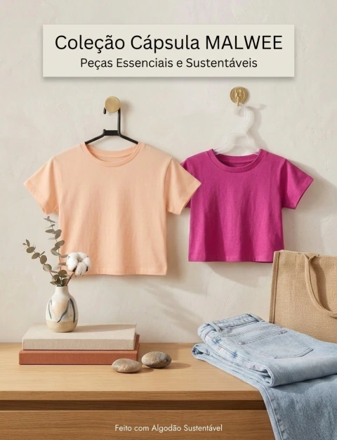 VM/Malwee Blusa Box Em Algodão Malwee