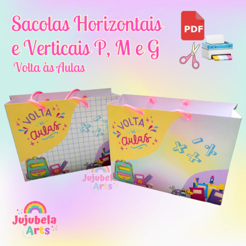 SACOLAS VOLTA ÀS AULAS - MOLDE PDF 2024