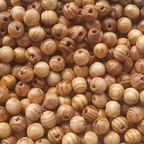 Bola de Madeira Rajada Passante - ornellas pedrarias armarinhos e artesanato