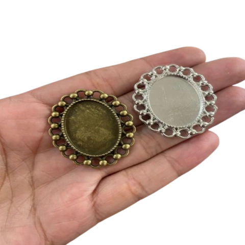 Entremeio/Relicário para Personalização 3,0X3,6CM