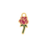 Pingente Metal Rosa Resinada -19mm - comprar online
