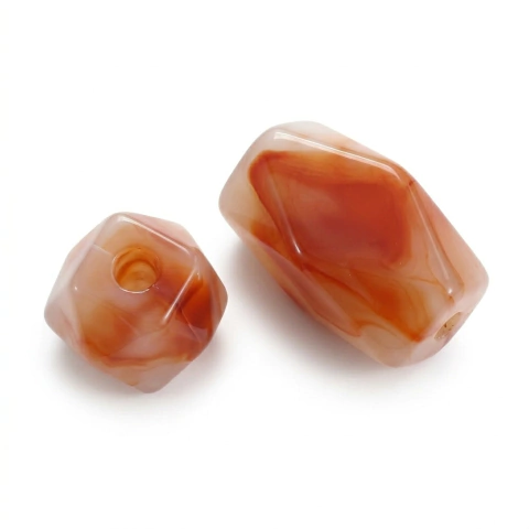 Resina Facetada 13x22MM - 100G Aprox. 30 Peças