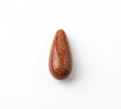 Gota de Pedra Natural Meio Furo 10x25MM - Unidade