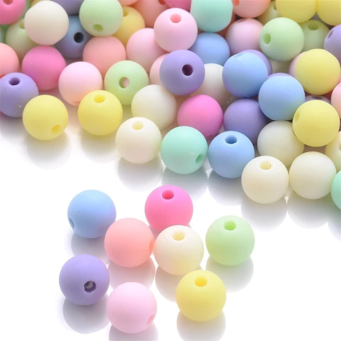 Bola Acrílica Multicolorida Fosca - ornellas pedrarias armarinhos e artesanato