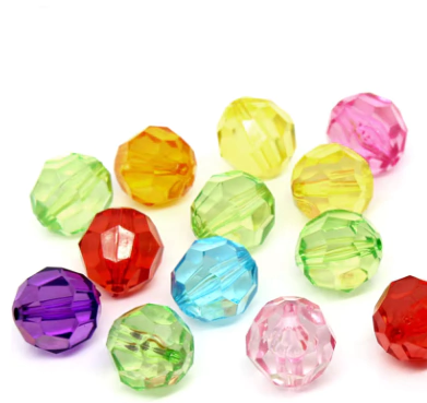 Bola Acrilica facetada 6mm