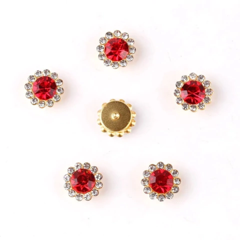 Chaton Flor Strass 10mm - ornellas pedrarias armarinhos e artesanato