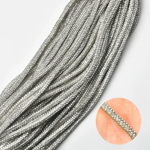 Tubo de strass roliço 5mm - ornellas pedrarias armarinhos e artesanato