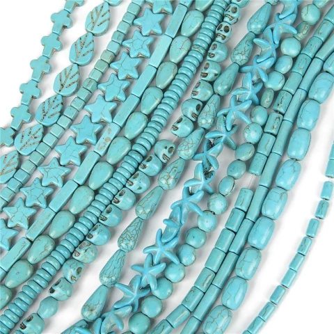 Fio de Pedra Howlita turquesa - comprar online