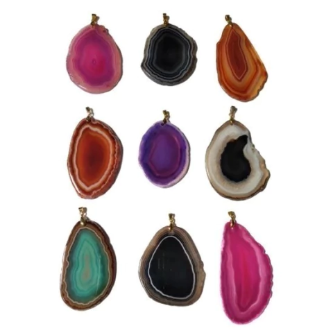 Pingente de Ágata Natural