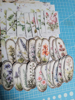 Ephemera Flores Vintage - Journal da Domi