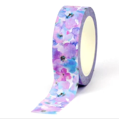 Washi Tape Floral Lilás