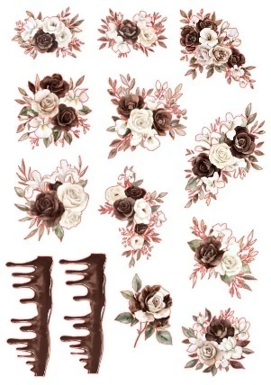 Flores Marrom - comprar online