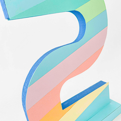 NÚMERO 3D “ARCOIRIS PASTEL” - comprar online