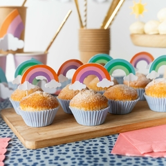 TOPPERS “ARCOÍRIS PASTEL” x9