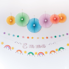 GUIRNALDA "ESTRELLAS ARCOÍRIS PASTEL" - comprar online