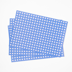MANTELES "CUADRILLE AZUL" PACK X 8