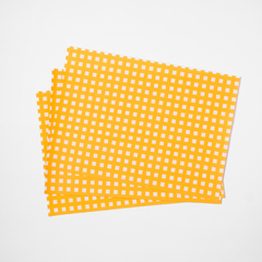 MANTELES "CUADRILLE AMARILLO" PACK X 8