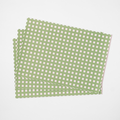 MANTELES "CUADRILLE VERDE" PACK X 8