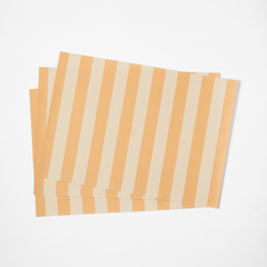 MANTELES "RAYADO AMARILLO" PACK X 8